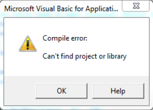 Compile error message