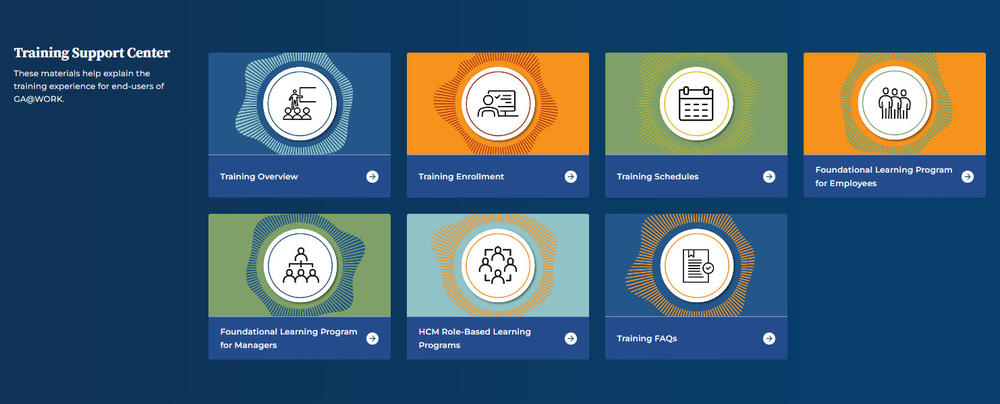 Image of Training Support Center homepage